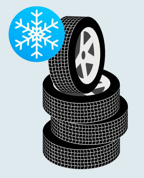 Winter tires are specifically made for wintertime driving.